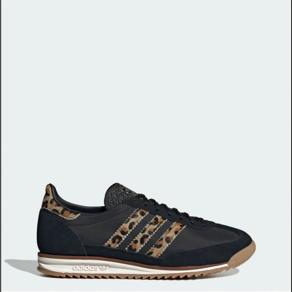 Adidas Women’s SL 72 OG Black and Leopard Print Sneakers - Picture 1 of 1